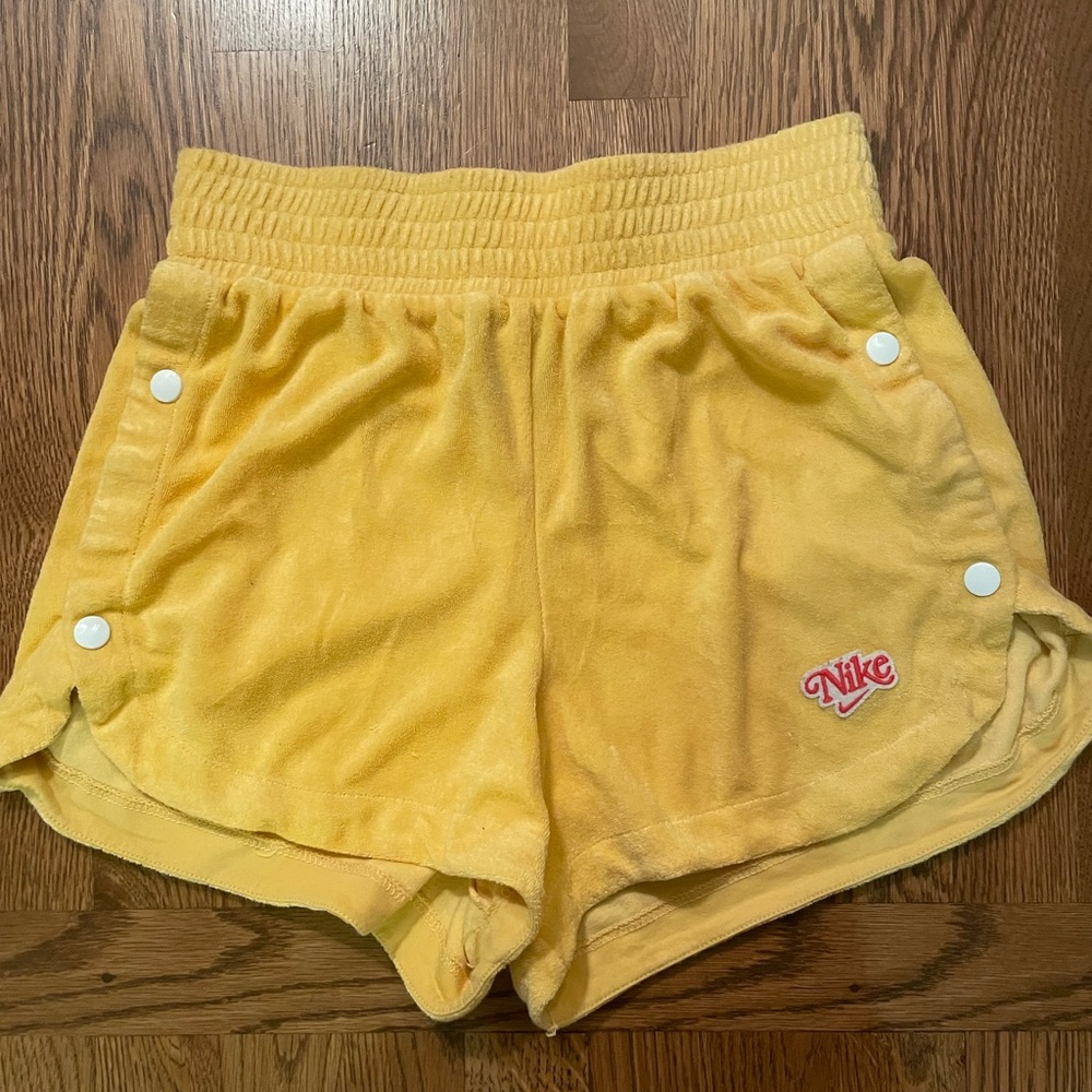 NIKE Retro terry yellow shorts size womens XS
